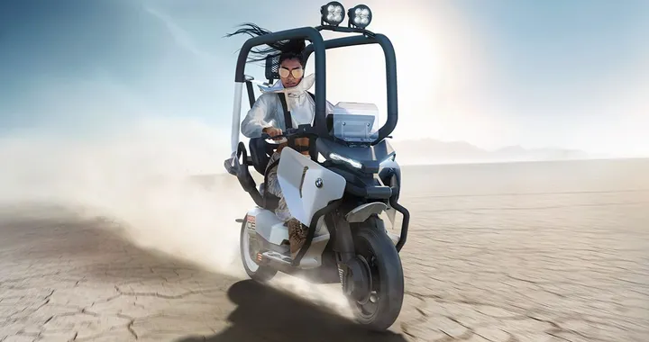 BMW Vision CE, spuntano gli airbag per le gambe: lo scooter col tetto si avvicina?