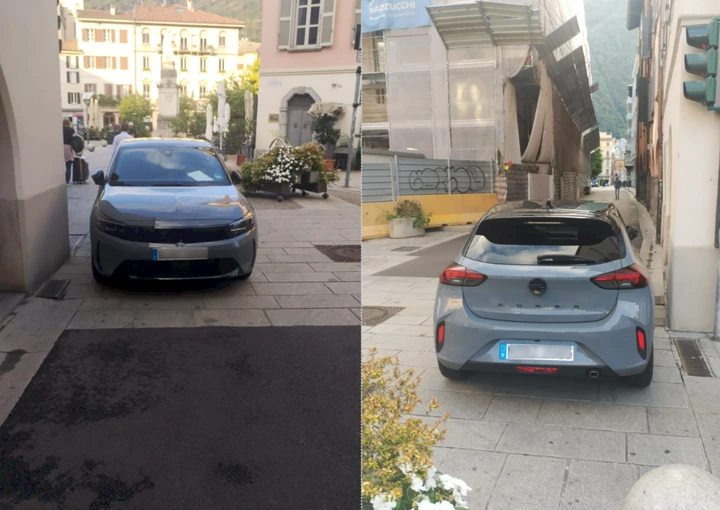 Auto fa l'en plein, divieto di sosta nella Ztl e sotto un semaforo