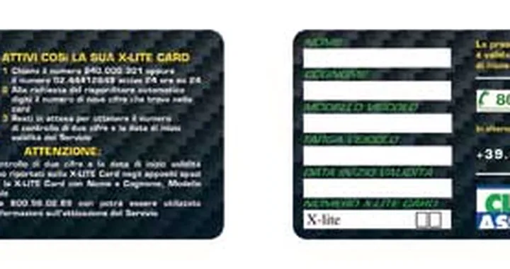 Arriva la X-Lite assistance card