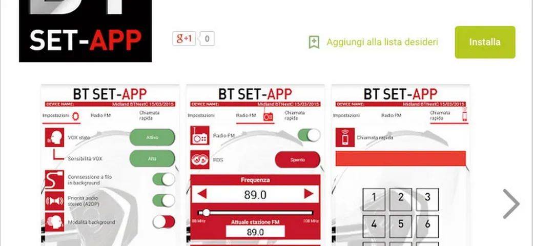 Rubrica App per Motociclisti: BTSET-App, la nuova app per gestire l'Intercom Midland