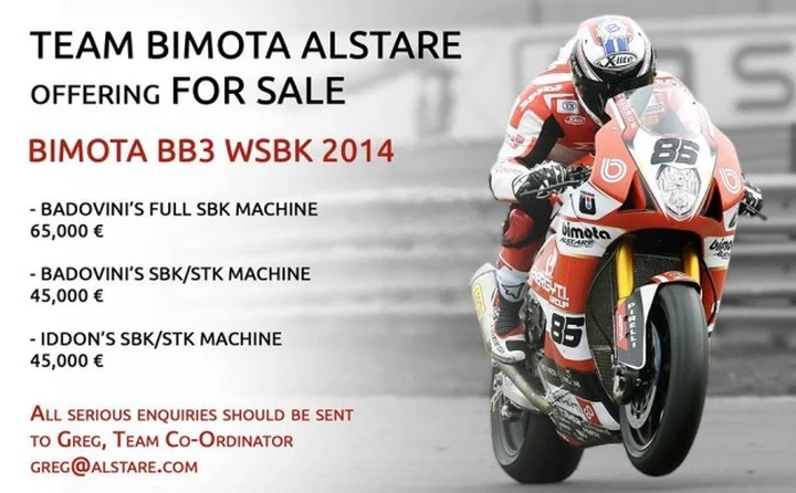 SBK: acquista le Bimota BB3 EVO 2014 di Badovini e Iddon