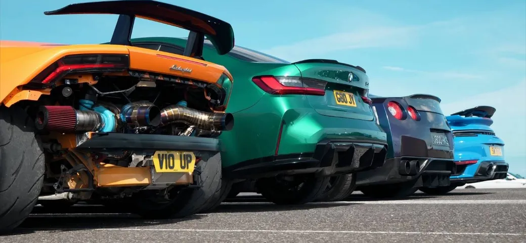 M3, GT-R, 811 Turbo S e Huracan: chi vince la sfida? [VIDEO]