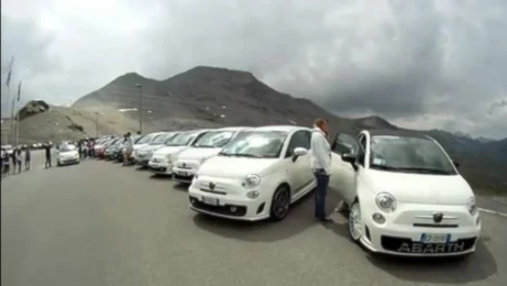 Fiat 500 Abarth sullo Stelvio