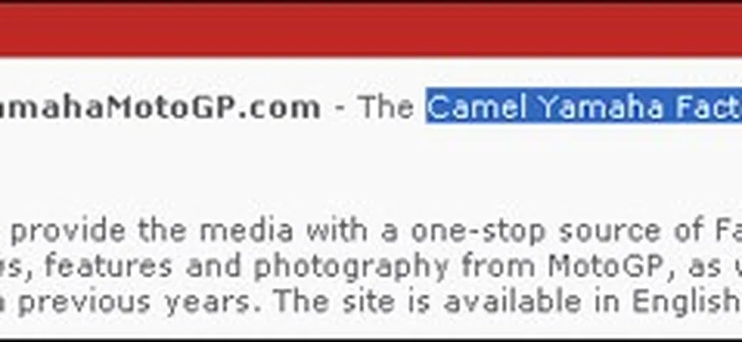 Camel Yamaha Factory Racing 2006 - E' Ufficiale!