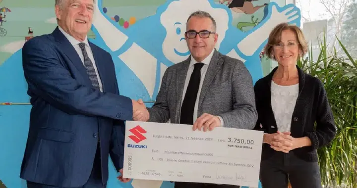 Suzuki: donazione di 3.750 euro a Casa UGI grazie al successo dell'asta benefica