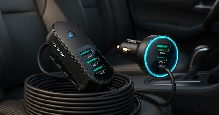 Con questo caricatore USB per auto metti d'accordo tutta la famiglia