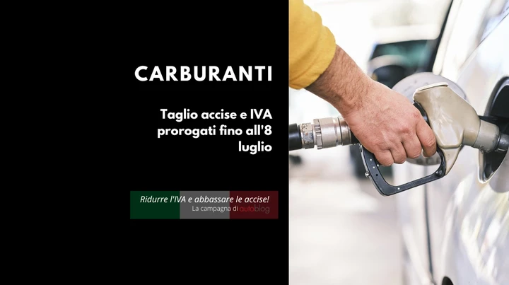 Prezzo carburanti, taglio alle accise fino all’8 luglio