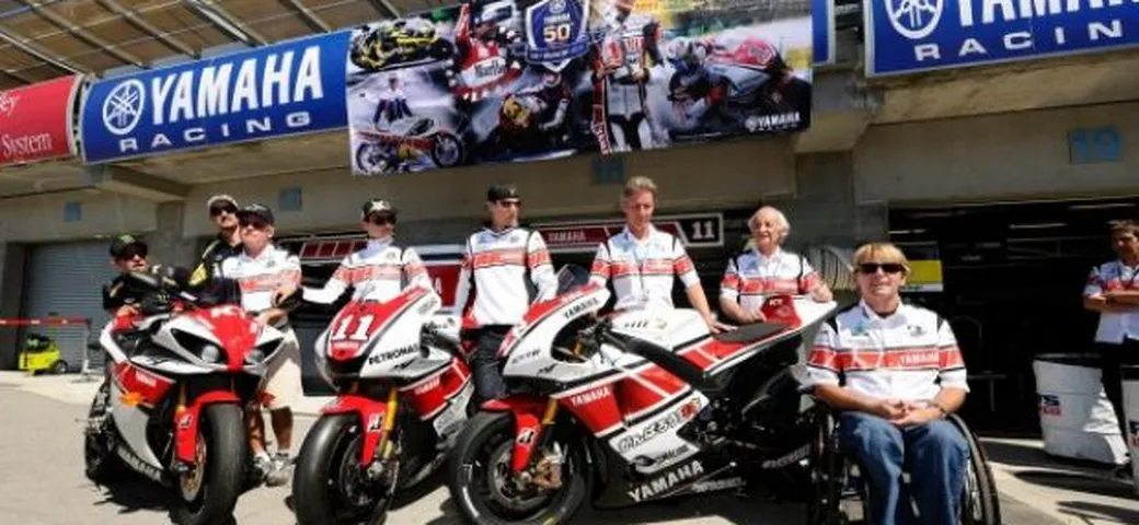 MotoGP: i campioni del passato in pista con Yamaha a Laguna Seca