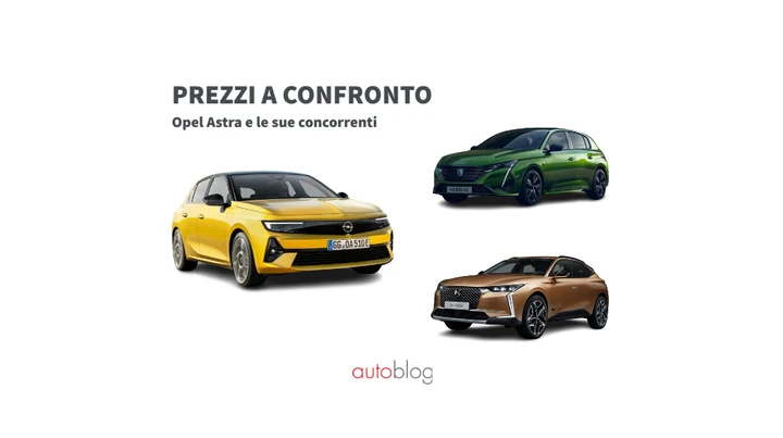 Opel Astra: prezzi e promozioni a confronto con le sue concorrenti