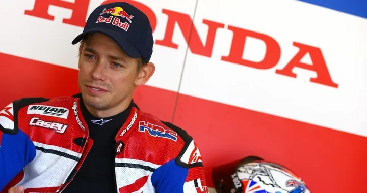 Casey Stoner in pista a Barcellona con la Honda RC213V-S