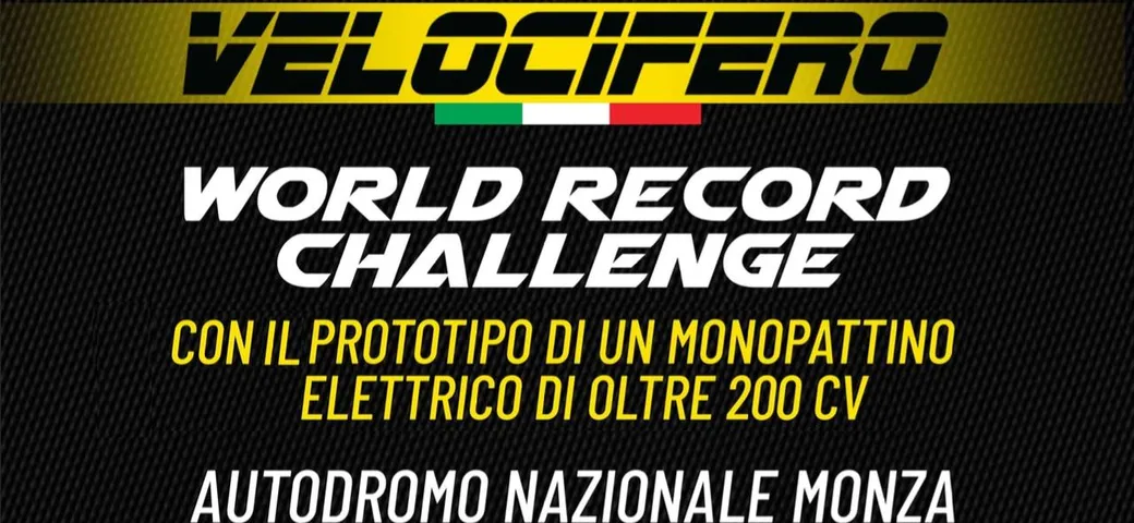 Velocifero punta a conquistare un nuovo record di velocità con un monopattino elettrico
