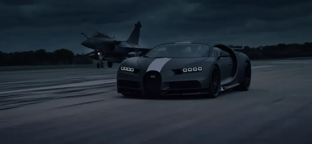Ecco il duello tra la Bugatti Chiron Sport e il jet francese [Video]
