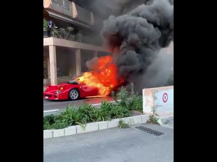 Ferrari F40 va a fuoco a Monte Carlo [Video]