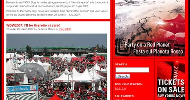 WDW2007, nuovo blog Ducati!