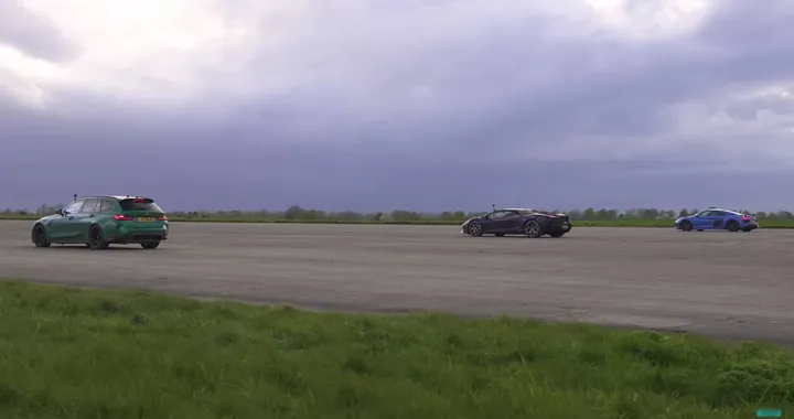Lamborghini Revuelto sfidata in drag race da BMW e Audi con tuning da 1000 CV