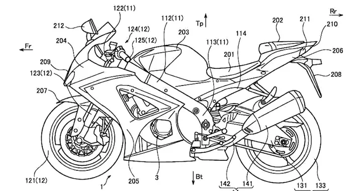 Suzuk GSX-R 750/1000 Turbo: i primi disegni ufficiali