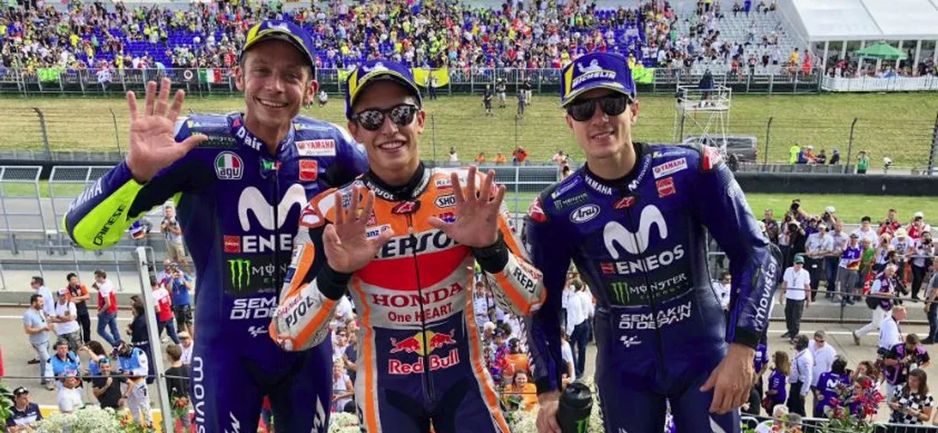MotoGP Germania 2018: Marquez vince ancora, Rossi e Vinales sul podio, Dovi 7°