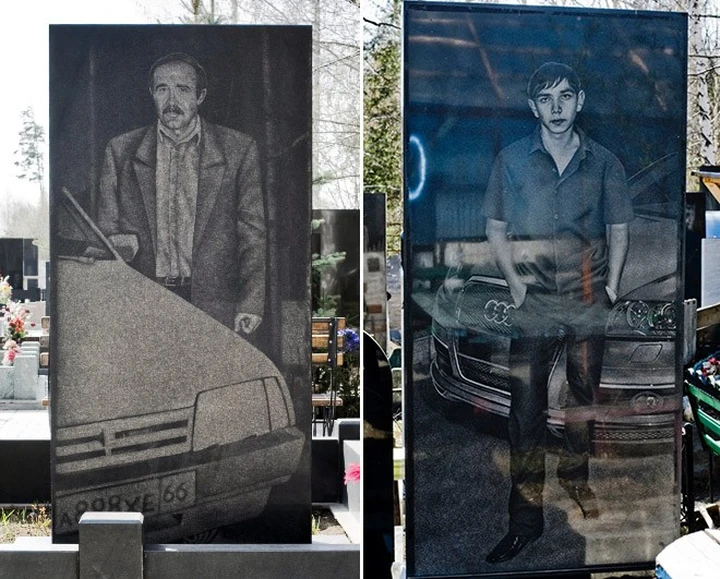 L'uomo e la sua auto, insieme anche dopo la morte