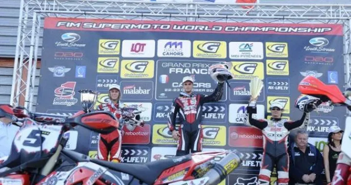Adrien Chareyre vince il Mondiale Supermoto con la vittoria del GP di Francia