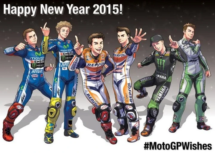 Capodanno 2015: gli auguri via Twitter dal mondo delle moto