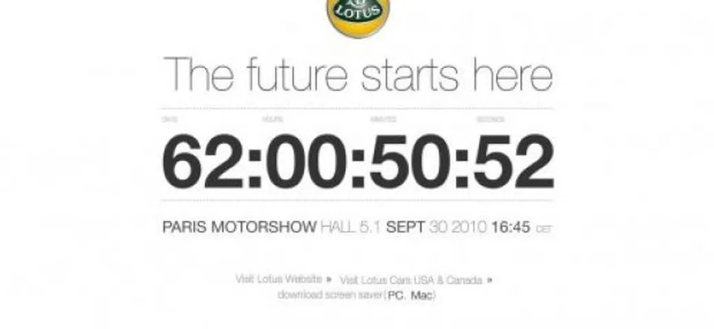 Lotus: parte il conto alla rovescia per il Salone di Parigi