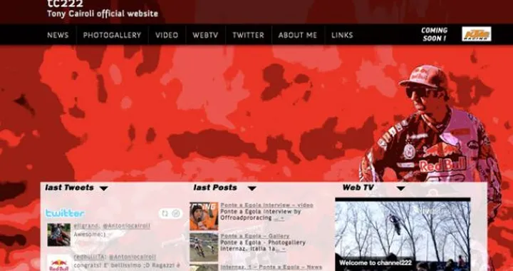 Online il nuovo sito di Tony Cairoli