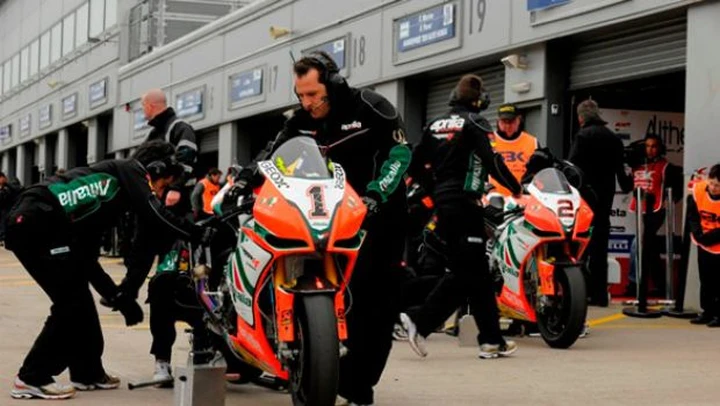 WSBK: Test positivi per Aprilia Alitalia al Mugello