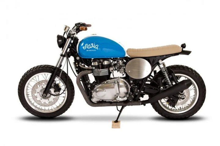 Triumph Thruxton Mighty Blue by Maria Motorcycles