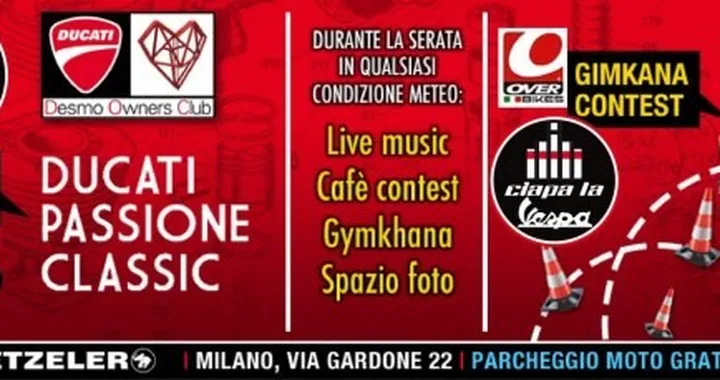 Ducati classiche, Vespa e gimkana a Milano