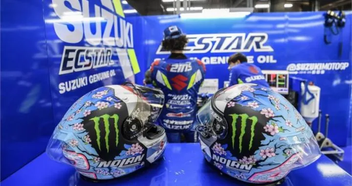 Gran Premio del Giappone: Alex Rins scende in pista con un casco celebrativo