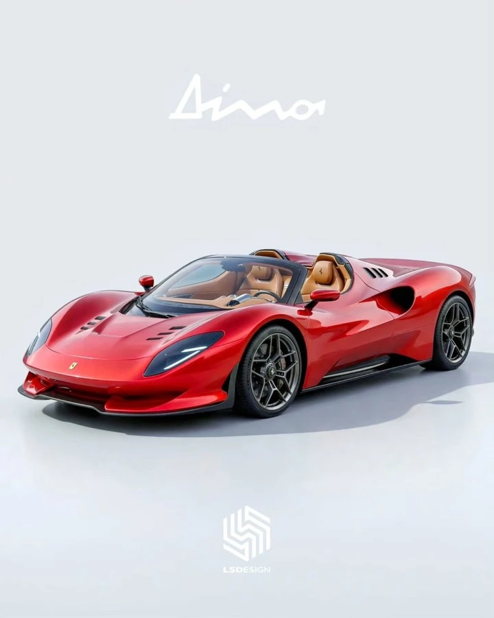 Il render moderno della Ferrari Dino Targa fa vibrare il cuore