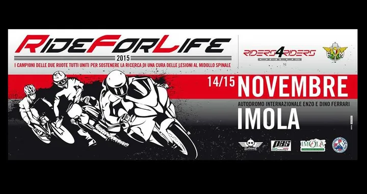 Ride For Life 2015: sigillo ad Imola dei cinque anni di Riders4Riders