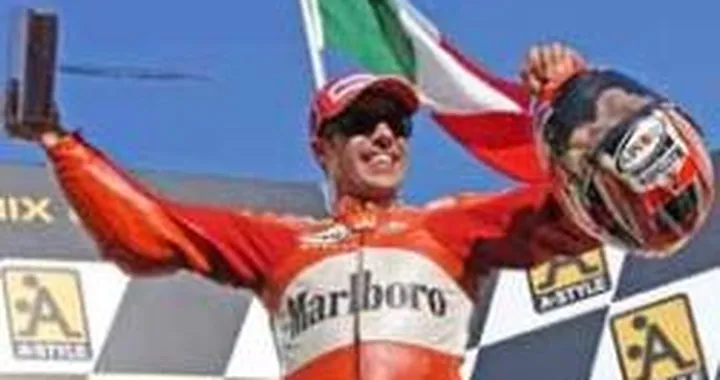 Capirossi con Suomy a Novi Ligure