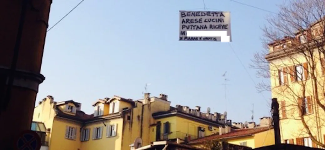 Uber Milano, Benedetta Arese Lucini e lo striscione della vergogna. #iostoconbenedetta
