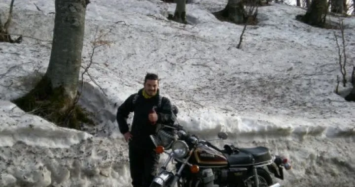 Foto del giorno: Honda CB750 Four sul Passo di Forca D'Acero