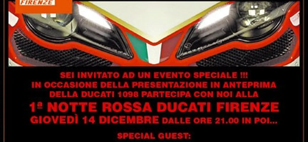 Prima notte rossa con Ducati Firenze