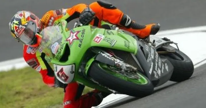 Mauro Sanchini tester per il team PSG-1 Kawasaki