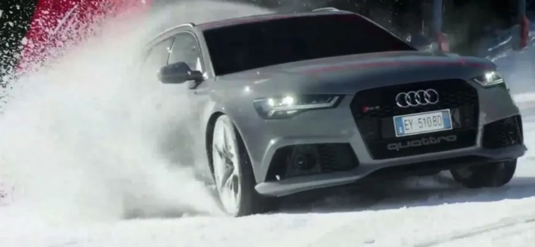 Video: l'Audi RS6 sulle piste da sci