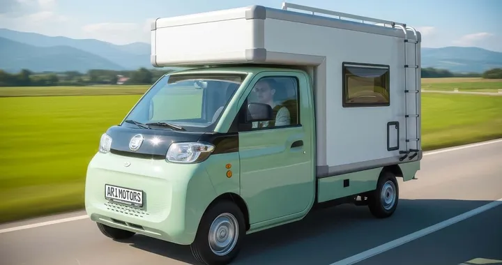 Il mini camper elettrico da 3,5 metri è davvero compatto, ma non manca niente