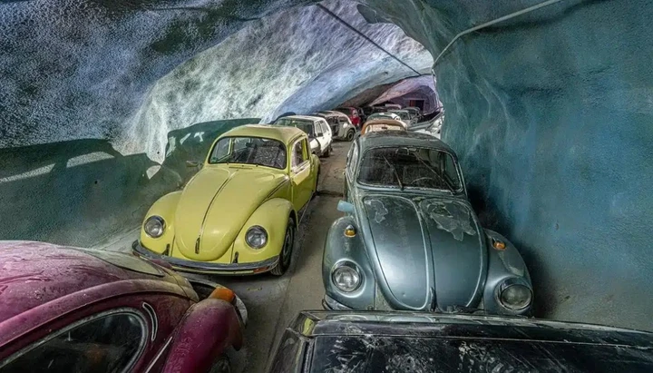 Le Volkswagen prigioniere di una miniera in Svizzera