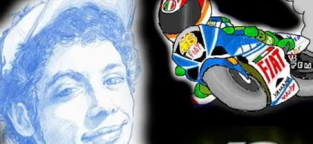 Le caricature di Valentino Rossi