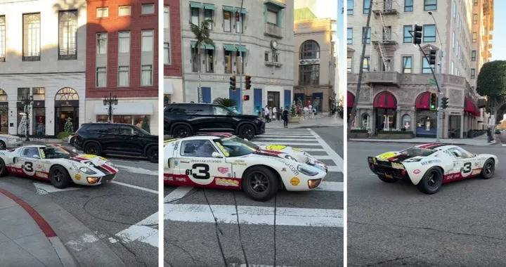 Tom Cruise appare su una bella Ford GT40 d'epoca a Beverly Hills