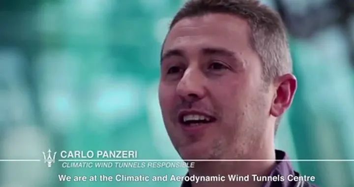 Test Maserati Ghibli allinterno della galleria del vento