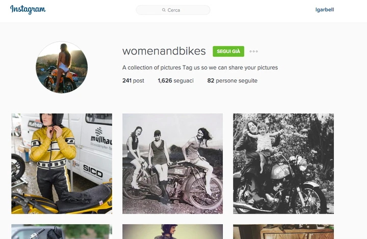 Gli account Instagram da seguire: @womenandbikes