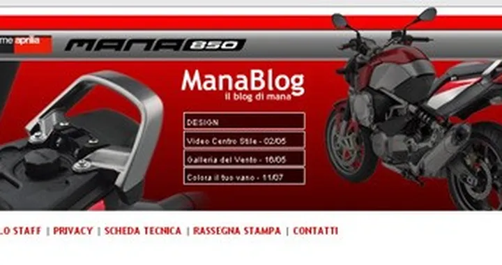 Aprilia apre un blog dedicato alla Mana 850