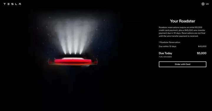 Tesla Roadster, riaprono gli ordini: servono 50.000 dollari prima ancora di vedere l’auto