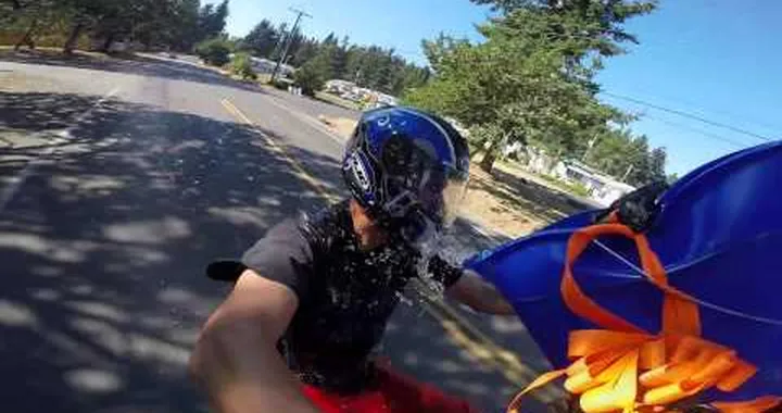 EPIC Motorcycle Wheelie ICE BUCKET Challenge.