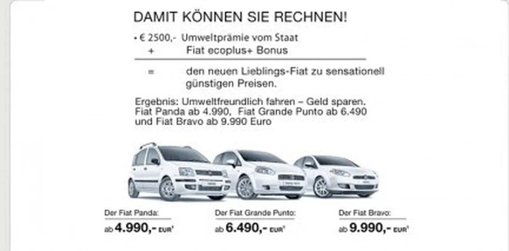 Fiat: in Germania la Panda parte da 4.990 Euro