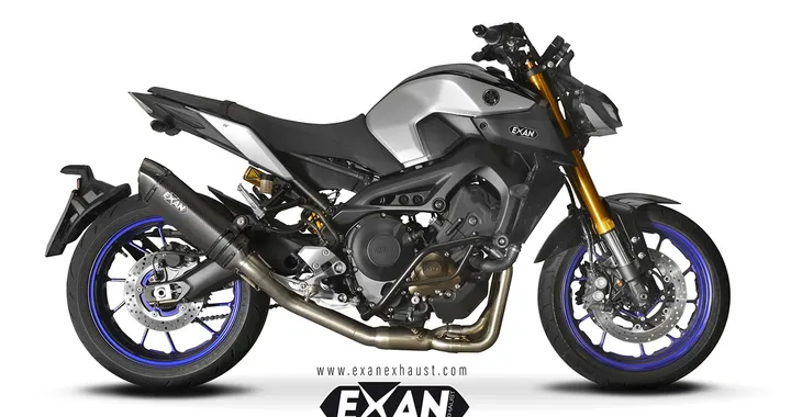 Yamaha MT-09: ecco tre scarichi Exan con uscita alta o bassa