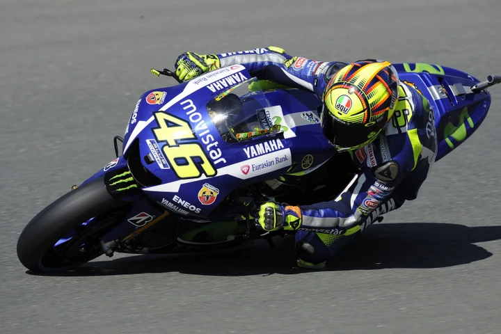 Rossi in 2a fila in Germania: 